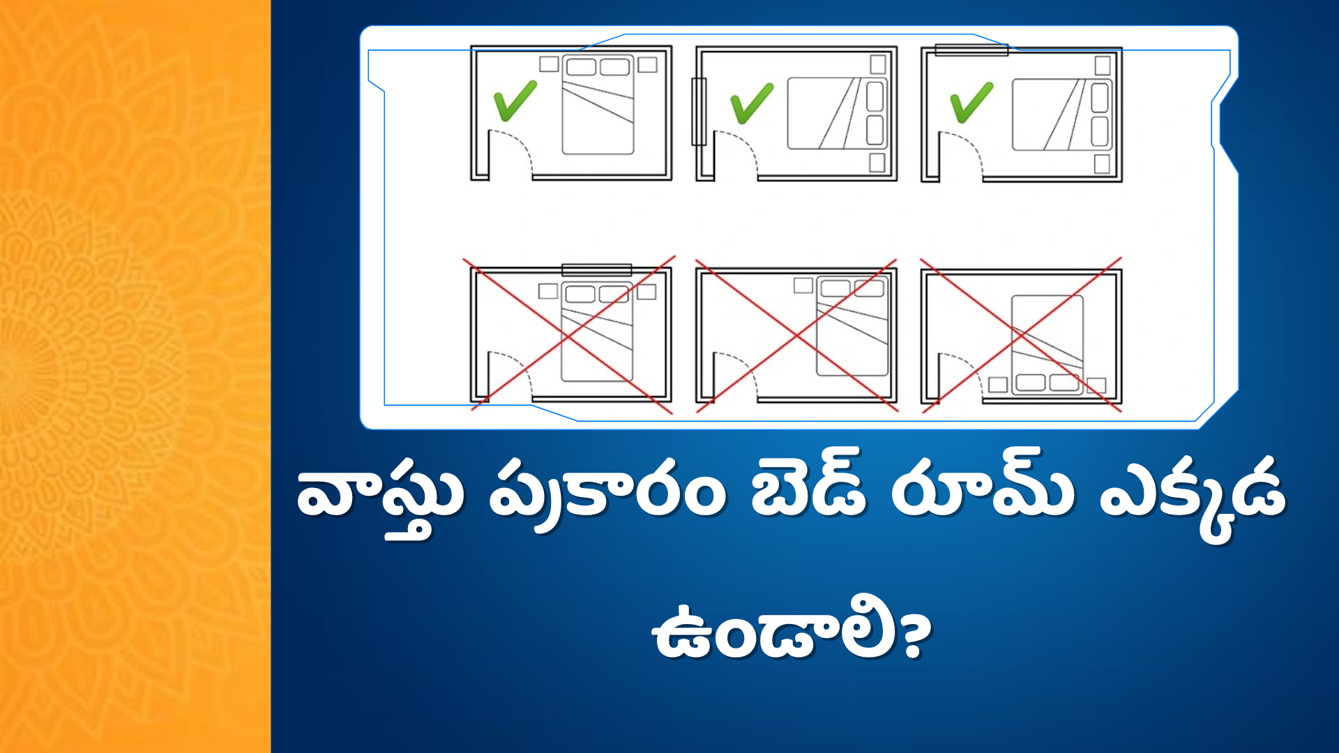 బెడ్ రూమ్ వాస్తు : Sleeping Direction, Bed Placement, Colors