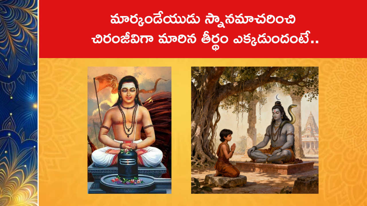 మార్కండేయుడు స్నానమాచరించి చిరంజీవిగా మారిన తీర్థం ఎక్కడుందంటే..