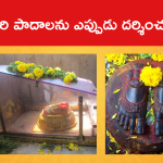 శ్రీవారి పాదాలను ఎప్పుడు దర్శించుకోవచ్చు?