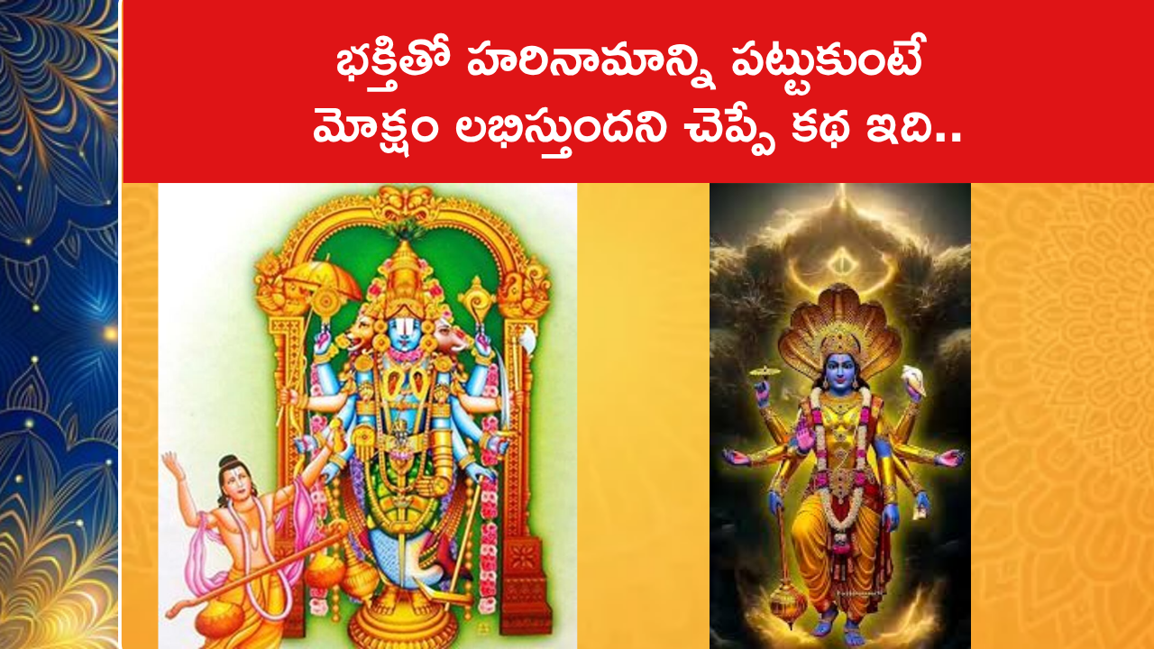 భక్తితో హరినామాన్ని పట్టుకుంటే మోక్షం లభిస్తుందని చెప్పే కథ ఇది..