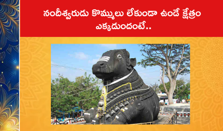 నందీశ్వరుడు కొమ్ములు లేకుండా ఉండే క్షేత్రం ఎక్కడుందంటే..