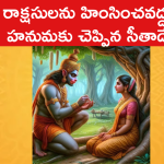 రాక్షసులను హింసించవద్దని హనుమకు చెప్పిన సీతాదేవి